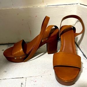 Banana Republic Wood & Leather Heels